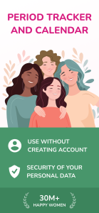 اسکرین شات 1 برنامه Period Tracker and Calendar