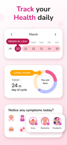 اسکرین شات 3 برنامه Period Tracker and Calendar
