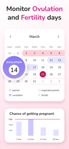 اسکرین شات 6 برنامه Period Tracker and Calendar