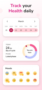 اسکرین شات 3 برنامه Period Tracker and Calendar