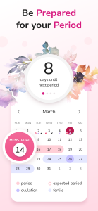 اسکرین شات 2 برنامه Period Tracker and Calendar