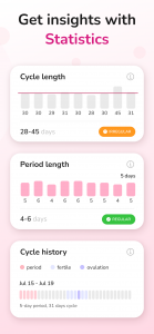 اسکرین شات 5 برنامه Period Tracker and Calendar