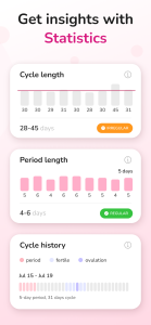 اسکرین شات 5 برنامه Period Tracker and Calendar
