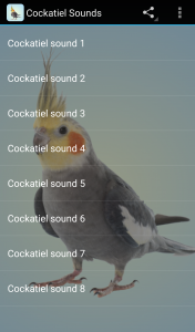 اسکرین شات برنامه Cockatiel Sounds 1