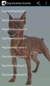 اسکرین شات برنامه Dog Growling Sounds 1