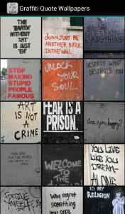 اسکرین شات برنامه Graffiti Quote Wallpapers 1