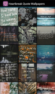 اسکرین شات برنامه 💔 Heartbreak Quote Wallpapers 2