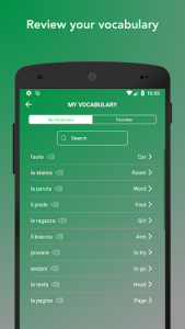 اسکرین شات برنامه Learn Italian Vocabulary | Verbs, Words & Phrases 7