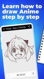 اسکرین شات برنامه How to Draw Anime 1