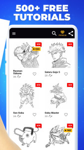 اسکرین شات 3 برنامه How to Draw Anime + AR Drawing