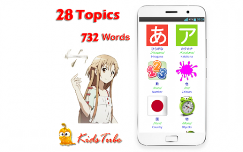 اسکرین شات برنامه Learn Japanese Vocabulary Lite 2