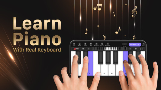 اسکرین شات 1 برنامه Learn Piano - Piano Keyboard