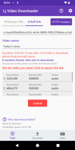 اسکرین شات برنامه Lj Video Downloader (m3u8,mp4) 3