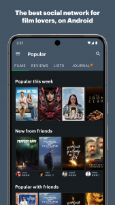 اسکرین شات برنامه Letterboxd 1