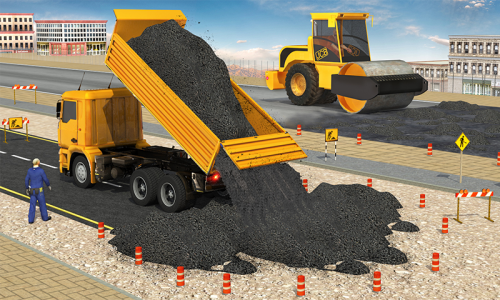 اسکرین شات بازی Highway Construction Games 3d 1