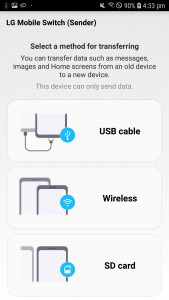 اسکرین شات برنامه LG Mobile Switch 1
