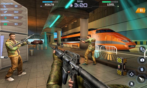 اسکرین شات برنامه FPS Commando Train Gun Shooter 3