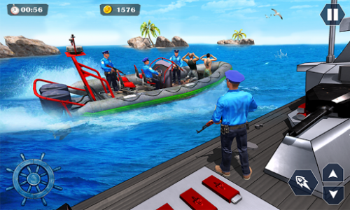 اسکرین شات برنامه US Police Cop Chase : US Navy Ship Games 1