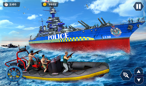 اسکرین شات برنامه US Police Cop Chase : US Navy Ship Games 7