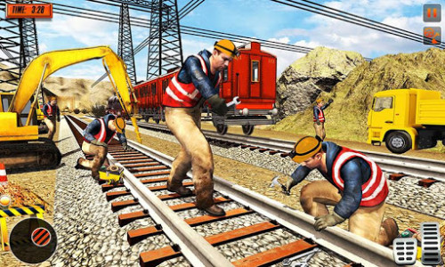 اسکرین شات برنامه Heavy Machines Train Track Construction Simulator 4