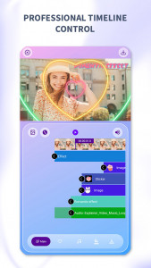 اسکرین شات برنامه Romantic effects, Video maker 1