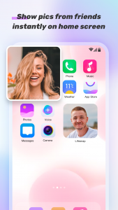 اسکرین شات برنامه LifeSnap Widget: Pics, Friends 1