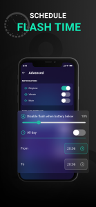اسکرین شات 3 برنامه Flashlight Led Notifications