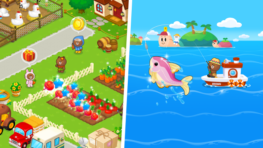 اسکرین شات 3 بازی LINE BROWN FARM