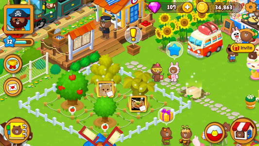 اسکرین شات 2 بازی LINE BROWN FARM