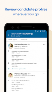 اسکرین شات برنامه LinkedIn Recruiter 5