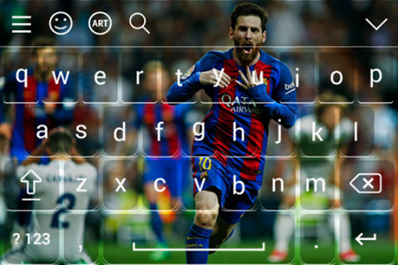 اسکرین شات برنامه Lionel Messi Keyboard theme 8