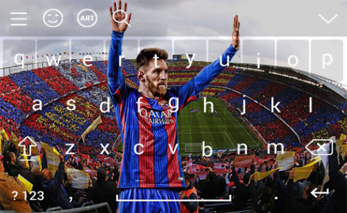 اسکرین شات برنامه Lionel Messi Keyboard theme 5