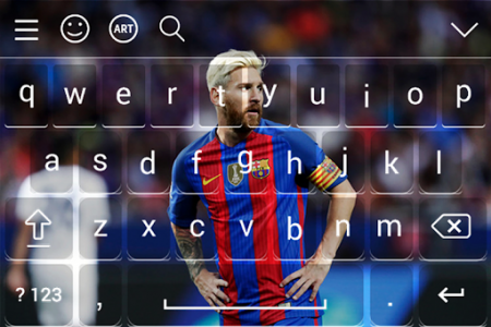 اسکرین شات برنامه Lionel Messi Keyboard theme 6