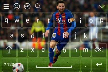 اسکرین شات برنامه Lionel Messi Keyboard theme 7