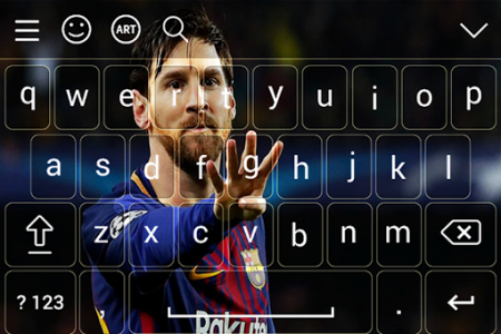 اسکرین شات برنامه Lionel Messi Keyboard theme 2