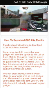 اسکرین شات برنامه Call OF Lite Zone Mobile War Walkthrough 4