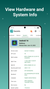 اسکرین شات 2 برنامه Device Info: View phone info