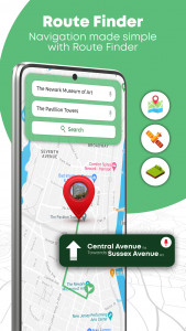 اسکرین شات 1 برنامه Live GPS Satellite - Earth Map