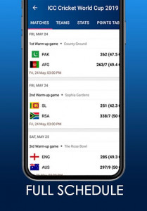 اسکرین شات برنامه Live Line for Cricket: world cup 2019 5