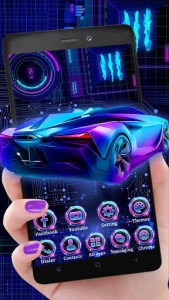 اسکرین شات برنامه Neon Sports Car Themes HD Wallpapers 2