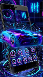 اسکرین شات برنامه Neon Sports Car Themes HD Wallpapers 3