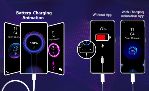 اسکرین شات برنامه Battery Charging Animation 3