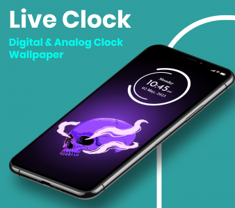 اسکرین شات برنامه Live Clock wallpaper app 1