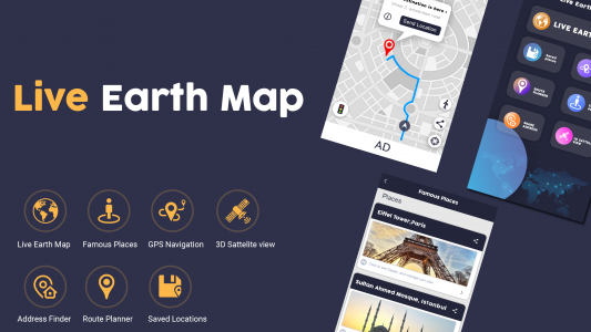 اسکرین شات برنامه Live Earth Map, Satellite View 7