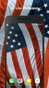 اسکرین شات برنامه 3D American Flag Live Wallpaper 1