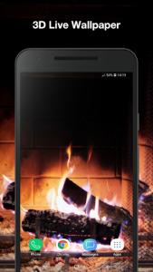 اسکرین شات برنامه 3D Fireplace Live Wallpaper 1
