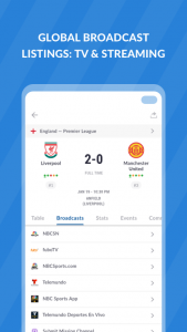 اسکرین شات برنامه Live Soccer TV: Scores & Stats 3