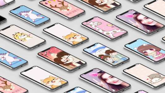 اسکرین شات 1 برنامه Cute Wallpapers For Girls