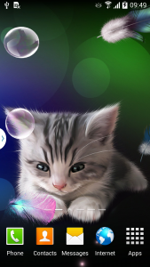 اسکرین شات برنامه Sleepy Kitten Wallpaper 1