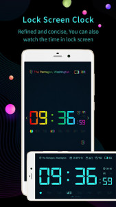 اسکرین شات برنامه Digital Clock Widget - Analog clock live wallpaper 1